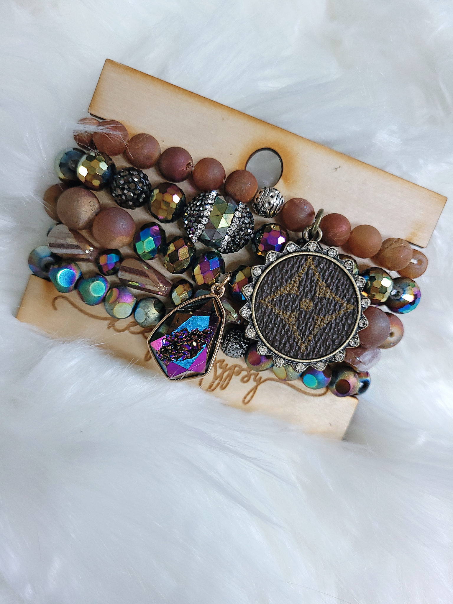 Upcycled LV bangle bracelet set – Sorelle Gifts