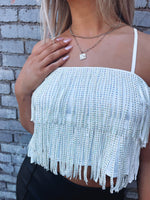 Wild At Heart Studded Fringe Crop Top