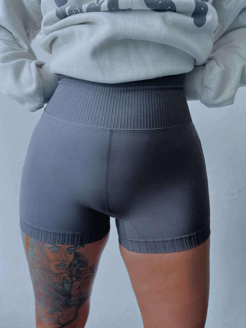 Hot Babe Biker Shorts- Grey