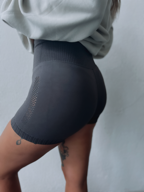 Hot Babe Biker Shorts- Grey