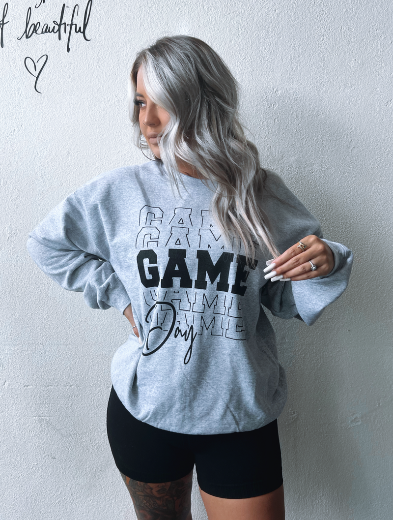 Game Day Sweatshirt- Heather Grey