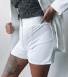 Be Fearless Fitted Shorts- White
